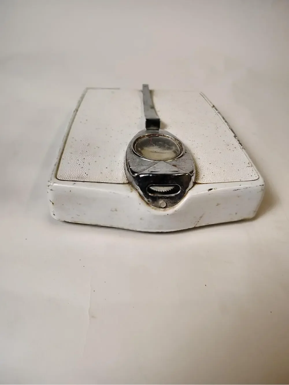 Vintage Retro Detecto MCM Bathroom Scale White Silver Speckles